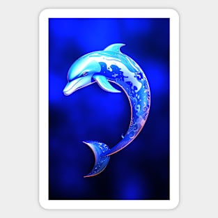 Royal Blue Dolphin Magnet